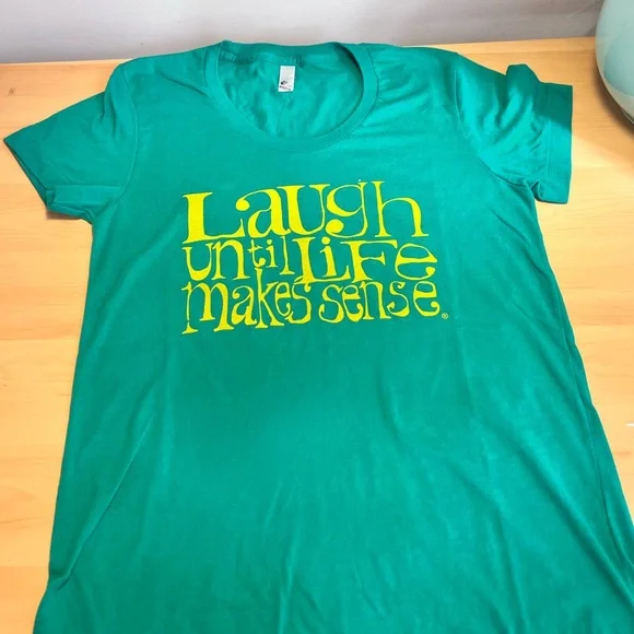 T-Shirt Laugh Until Life Makes Sense - American Apparel - the 50 50 Shirt - - Picture 7 of 7